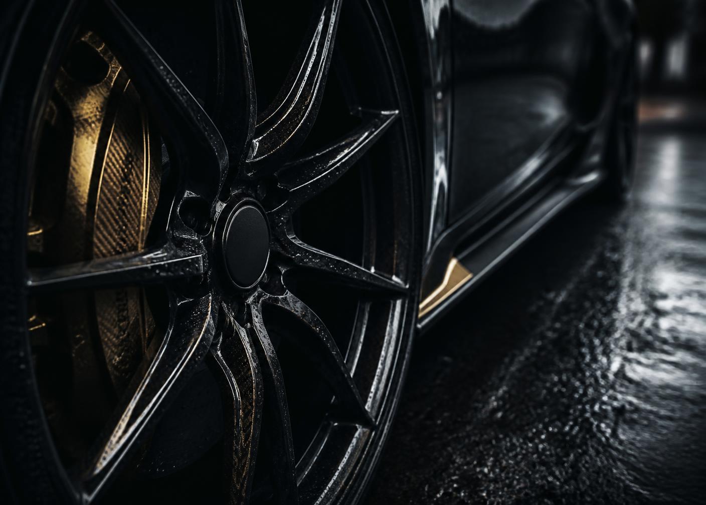 Supercar wheel and brake detail
